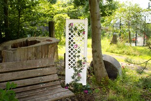 KHW Spalier mit Erdspieß 43 cm, weiß 