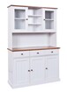Inter Link FSC Buffet Buffetschrank Westerland - Kiefer Massivholz - 5 Türen,3 Schubladen - Weiss, Sepia lackiert