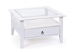 Inter Link Couchtisch Provence mit 1 Schublade aus Kiefer Massivholz - Weiss