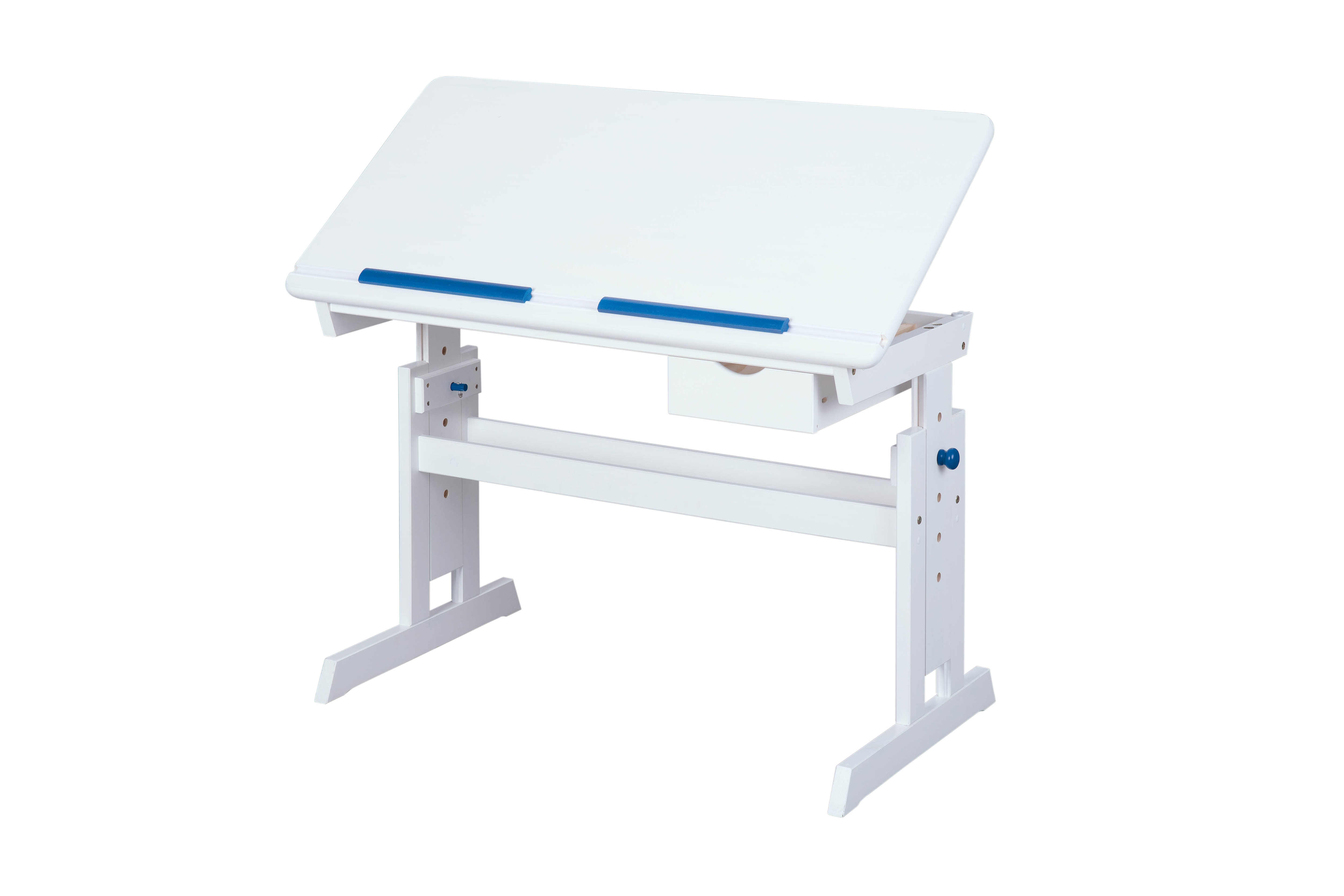 Inter Link Kinderschreibtisch Baru H&ouml;henverstellbar weiss lackiert 