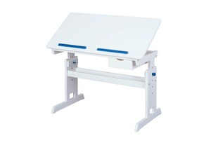 Inter Link Kinderschreibtisch Baru Höhenverstellbar weiss lackiert 