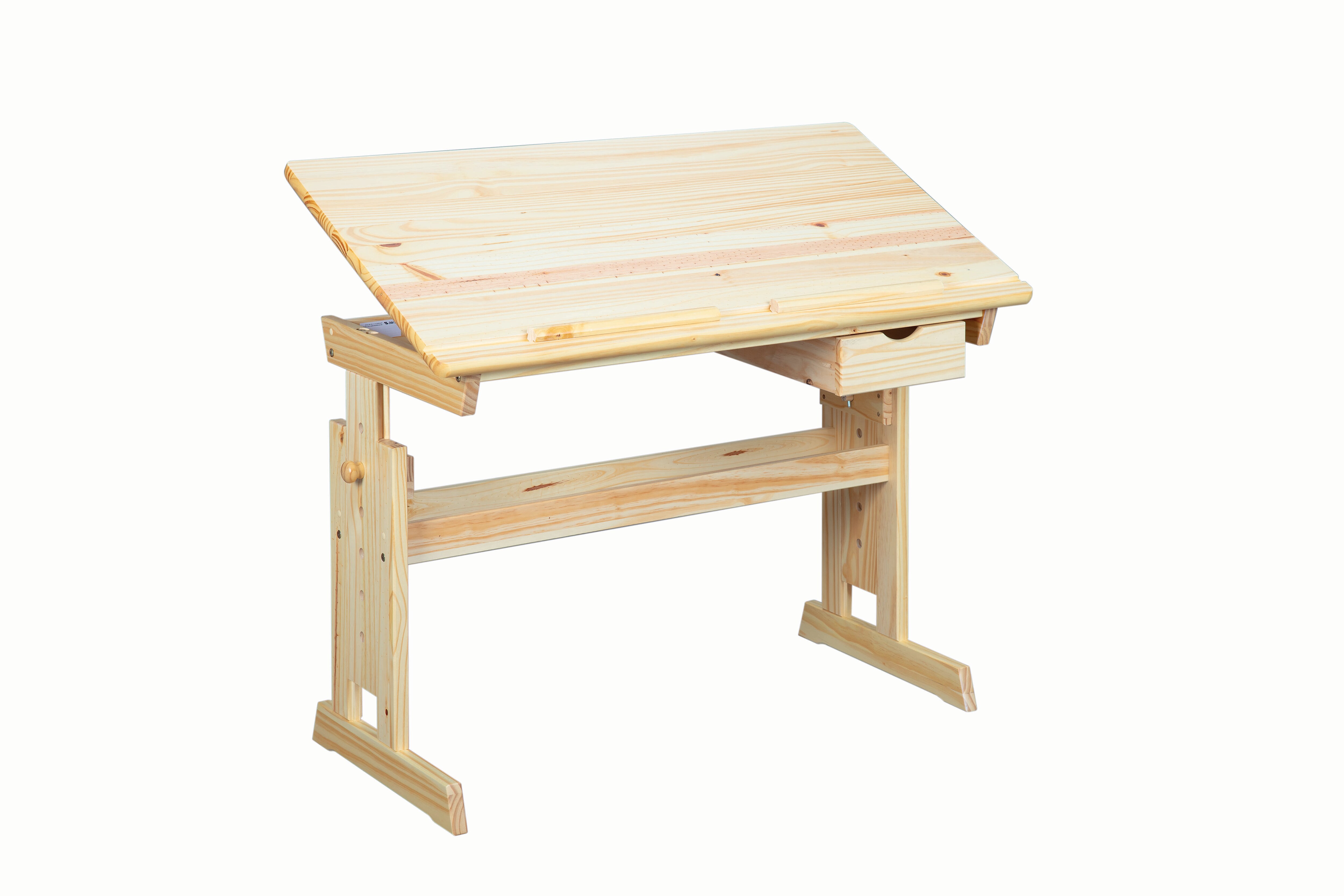 Inter Link Kinderschreibtisch Baru H&ouml;henverstellbar farblos lackiert 