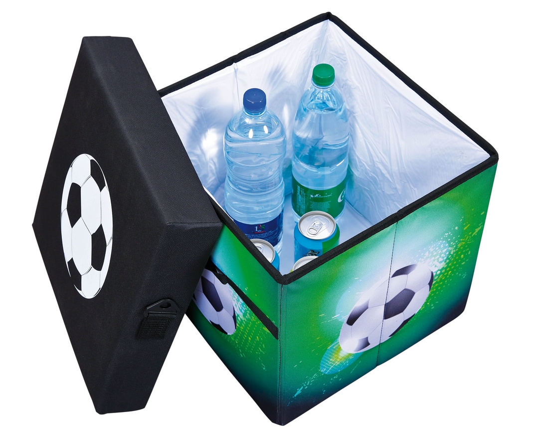 Inter Link k&uuml;hltasche K&uuml;hlbox Fanbox - Faltbar mit Tragegurt - Fu&szlig;ball Design 