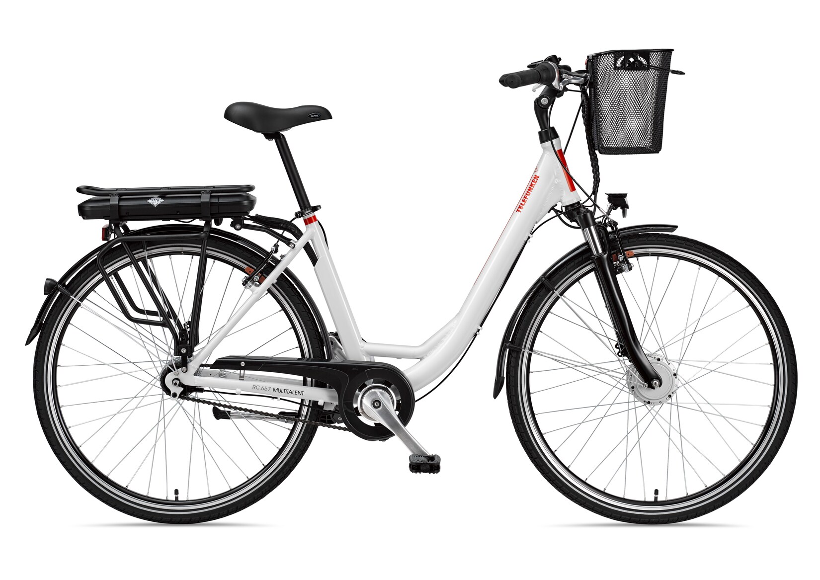 Telefunken RC657 Multitalent Alu-E-Bike City 28" 7-Gang Shimano Nexus weiß