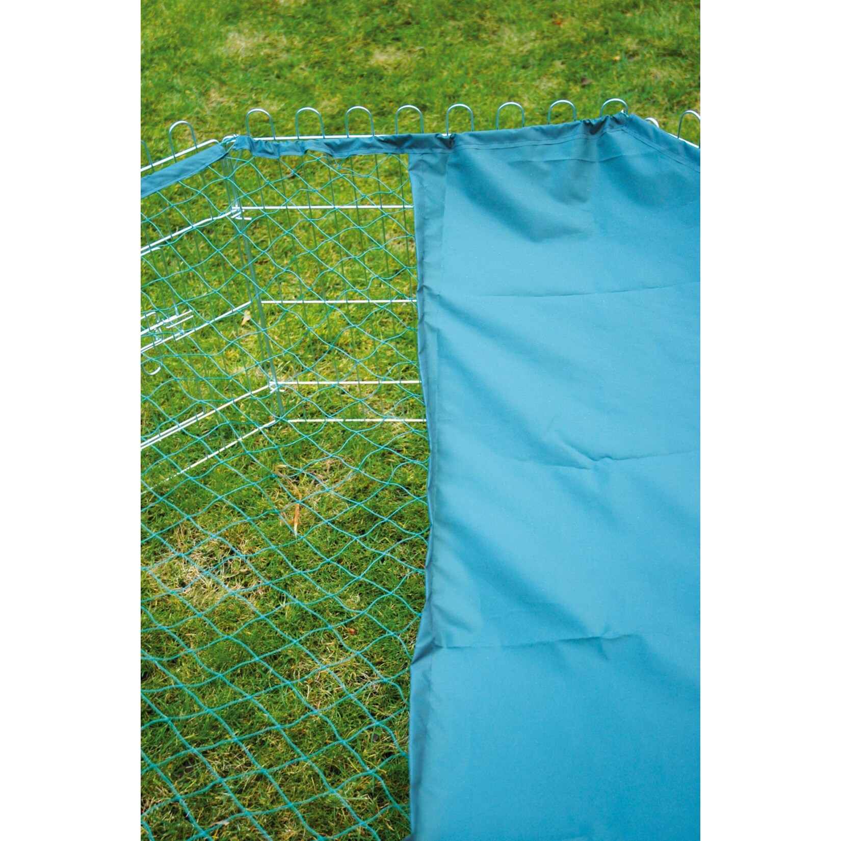 8-eckiges Nylon-Schutznetz f&uuml;r Kleintier-Freigehege, 135 x 135 cm Abdeckung mit Sonnenschutz, gr&uuml;n 