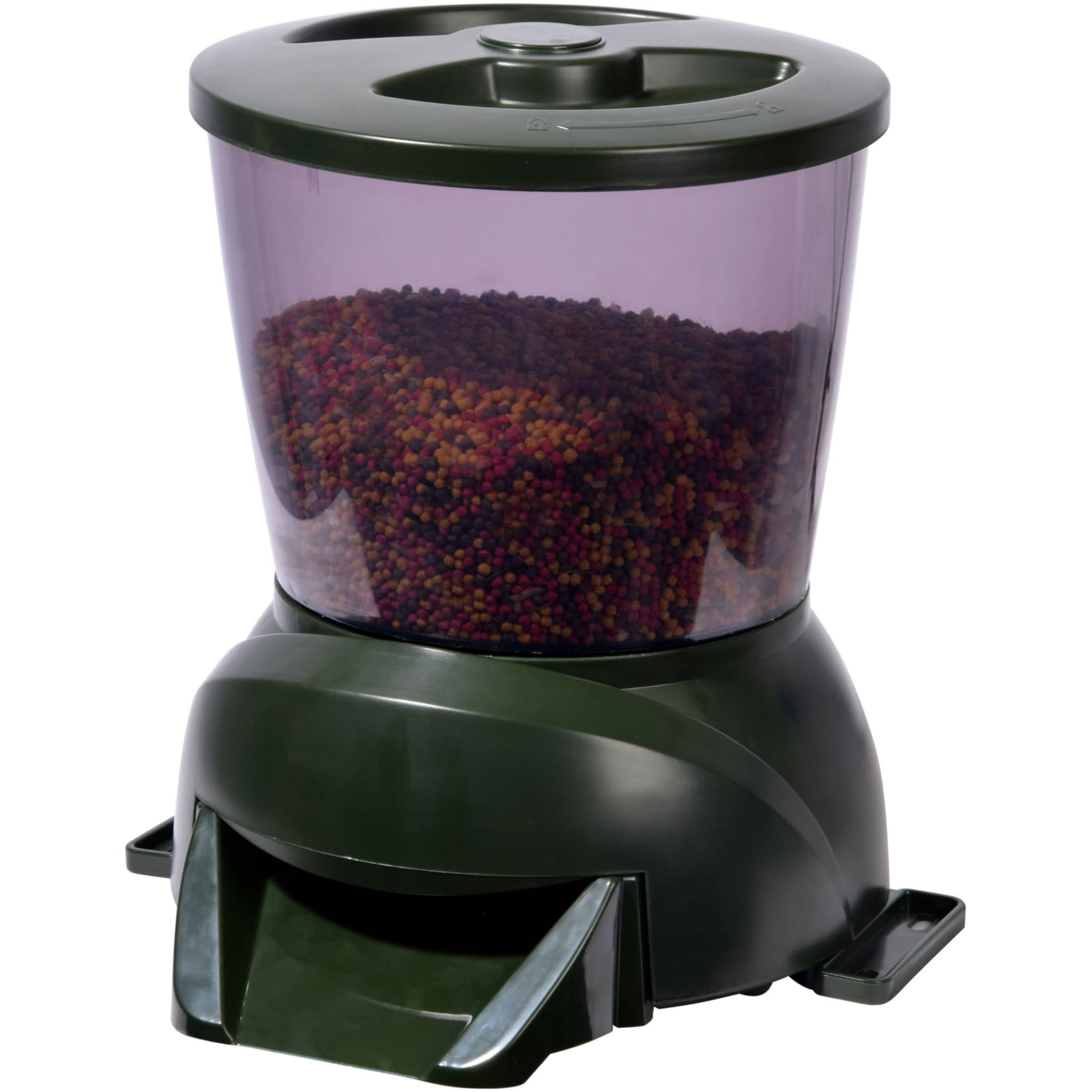 Programmierbarer Teichfischfutterautomat mit LCD-Anzeige, gr&uuml;n 