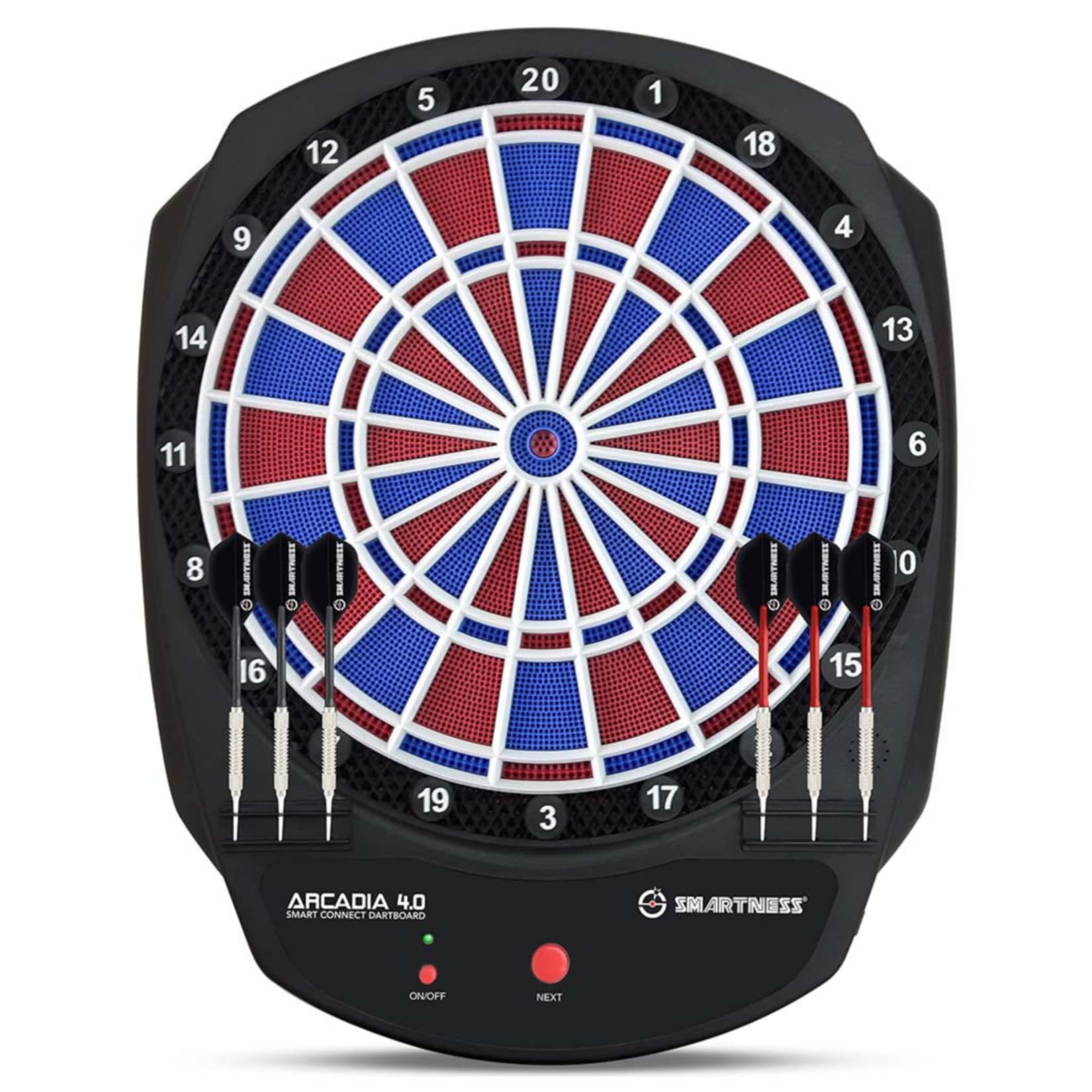 SMARTNESS ELEKTRONIK DARTBOARD ARCADIA 4.0, 2-LOCH ABSTAND 
