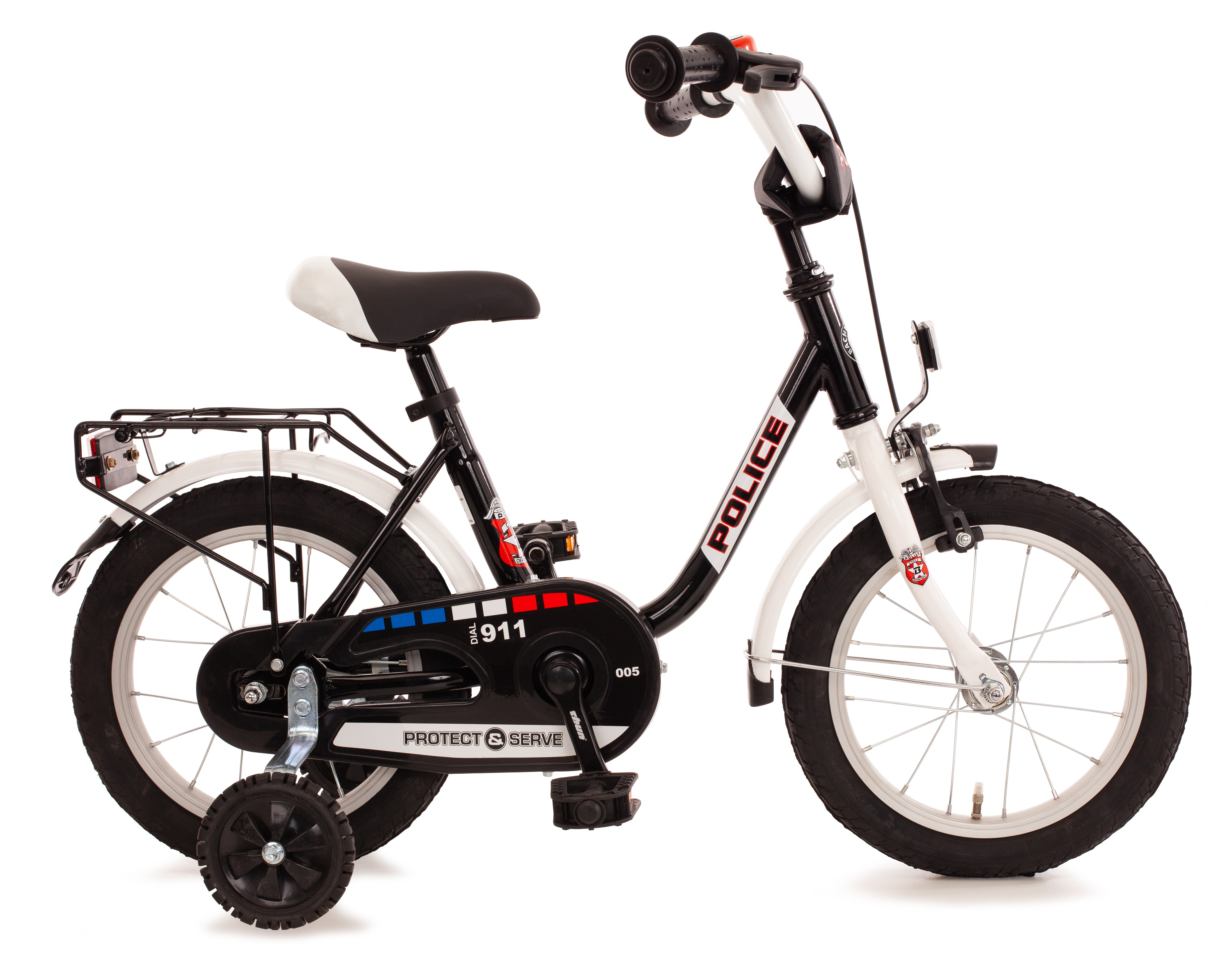Bachtenkirch 14" Kinderfahrrad "POLICE" wei&szlig;/ schwarz 