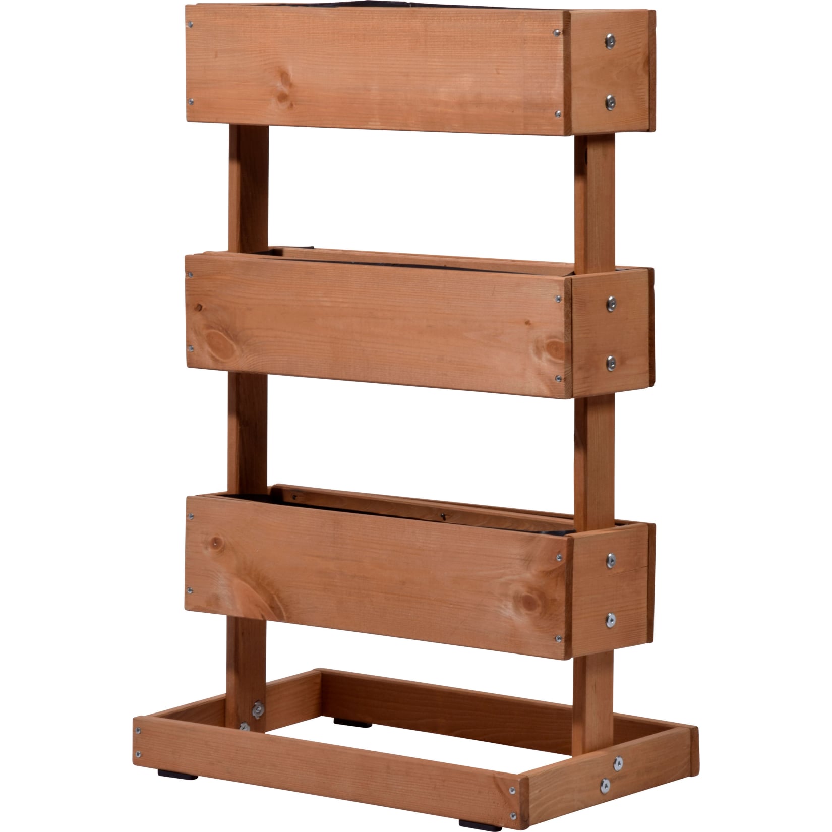 Dobar 58525e Vertikalbeet mit 3 Pflanzk&auml;sten, Kiefer 