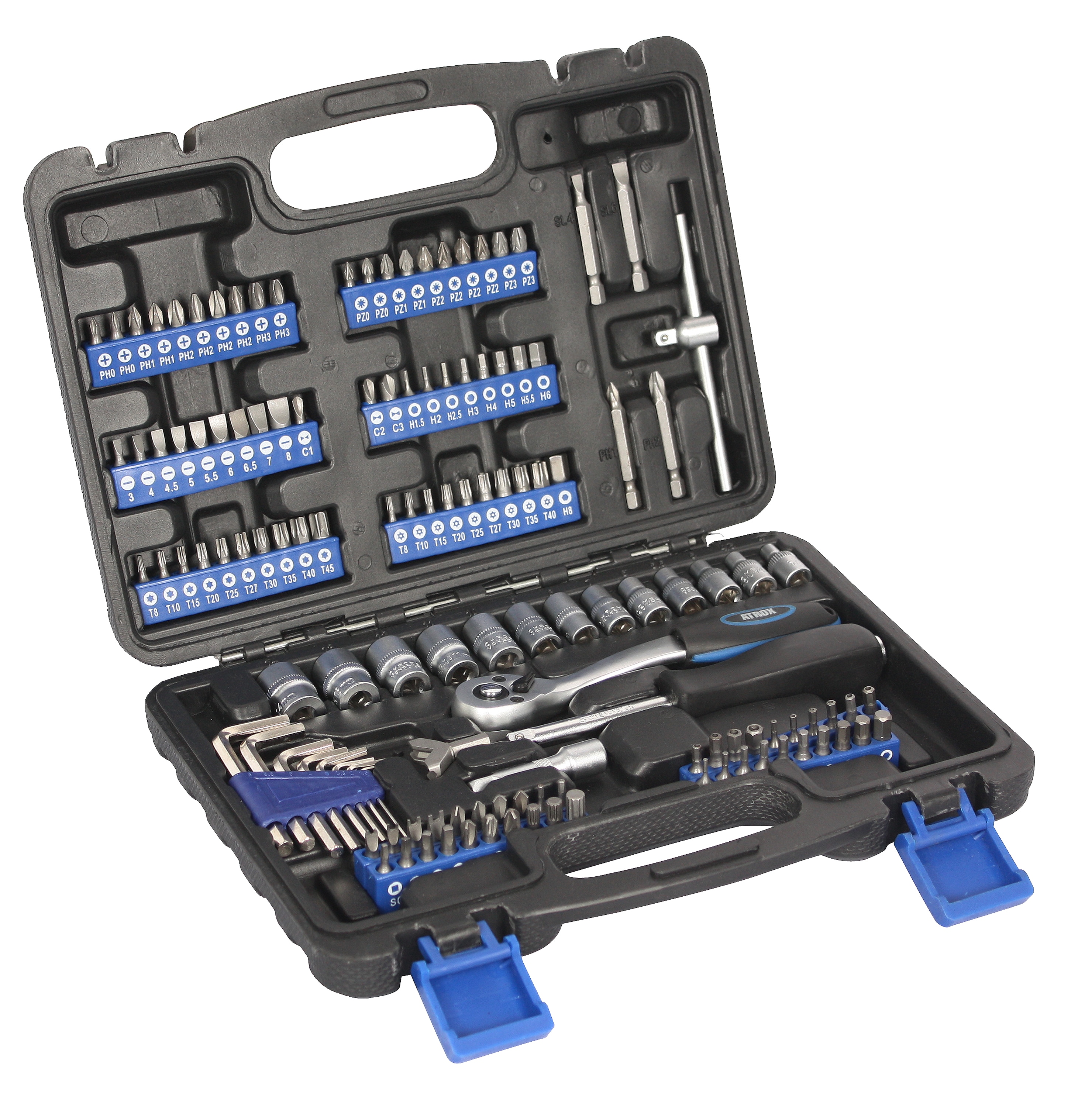 Atrox Bit- und Steckschl&uuml;sselsatz, 132-tlg. AY0416 