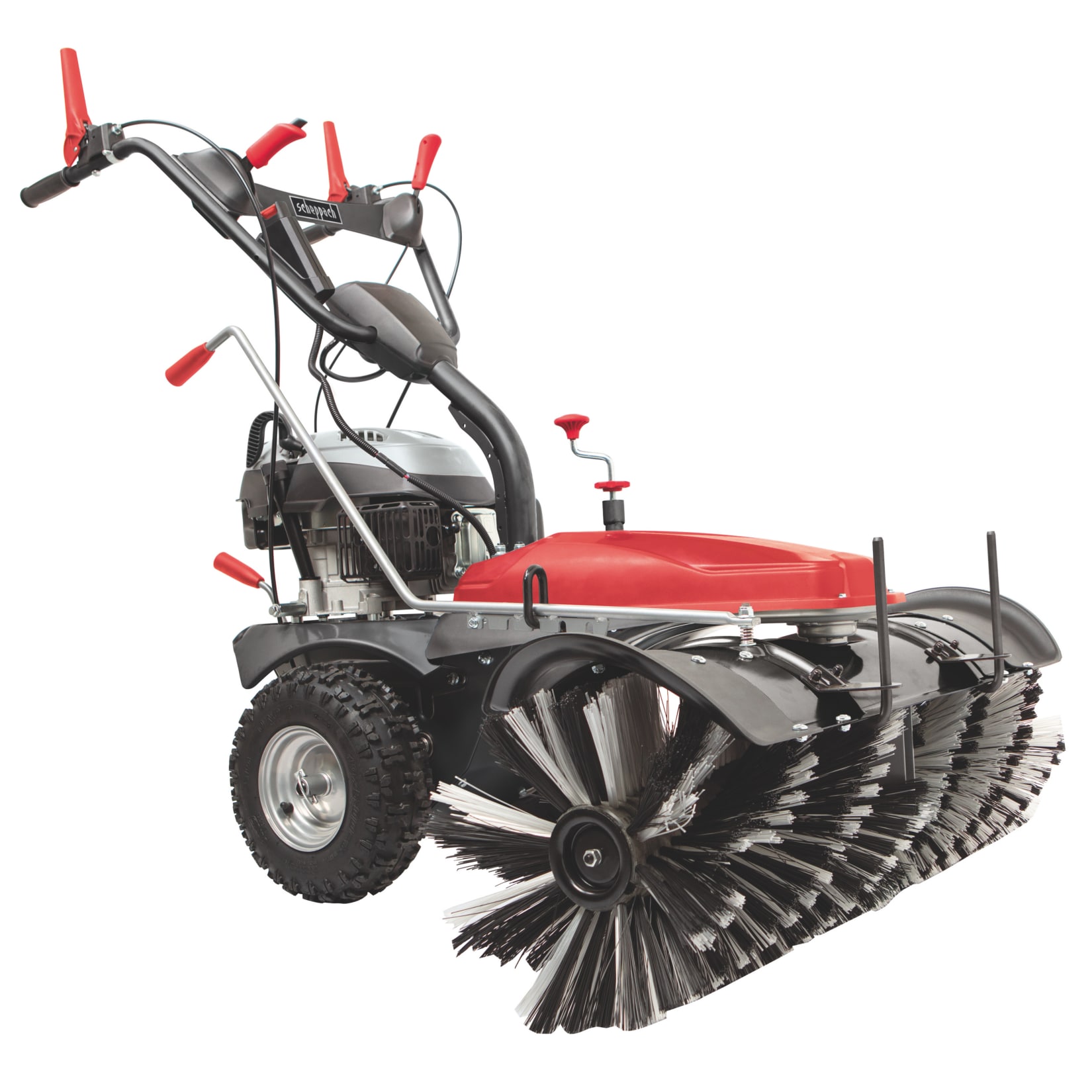 Scheppach Benzin-Kehrmaschine SC2200PE mit Sammelbeh&auml;lter & Schneeschild 