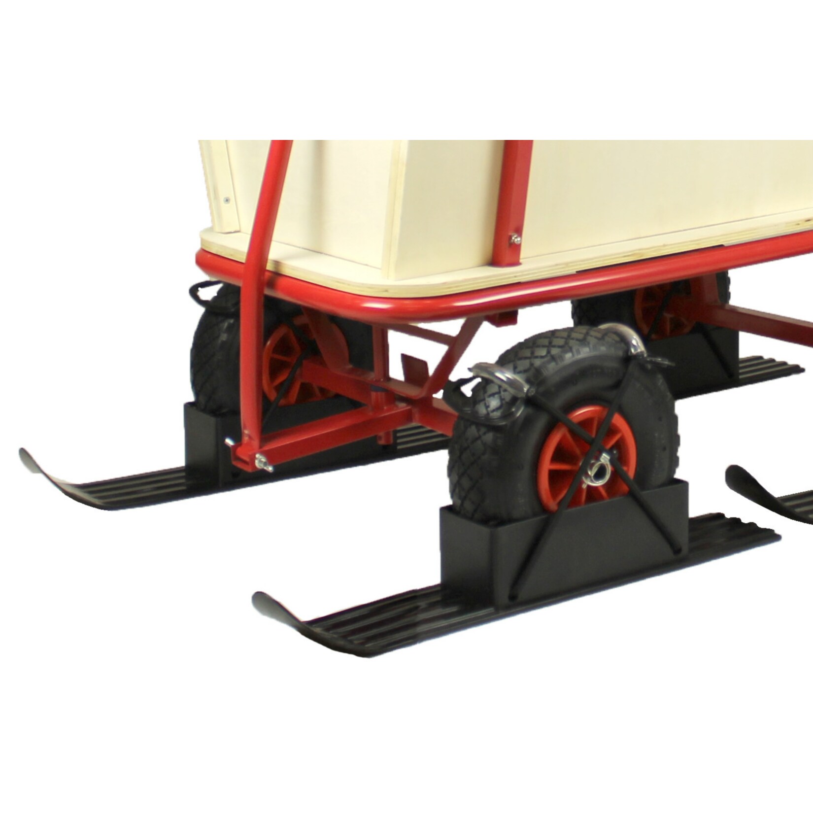 Schneekufen f&uuml;r den Holzbollerwagen "Beachtrekker Style" 