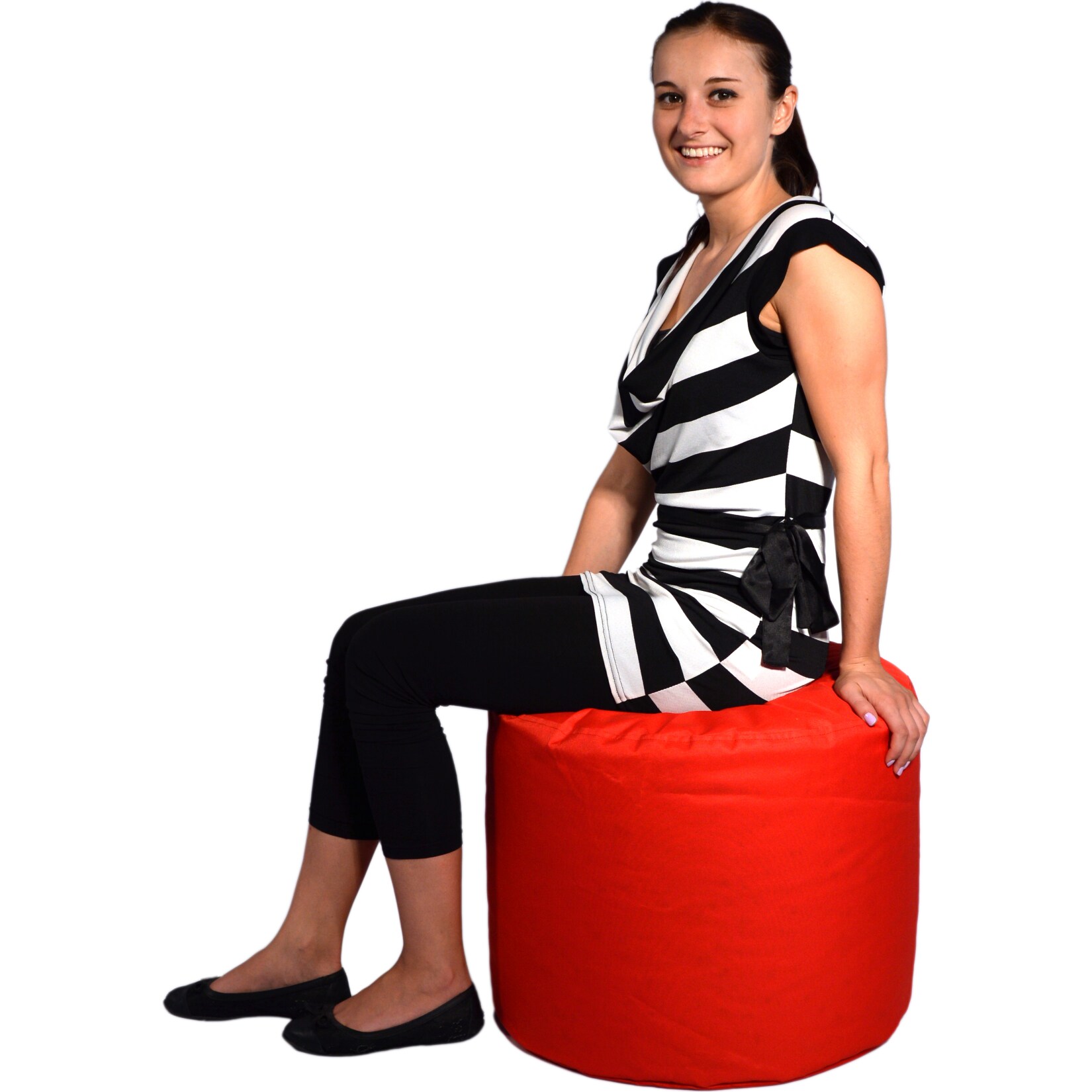 KINZLER Hocker rund, Outdoorfähig, Rot