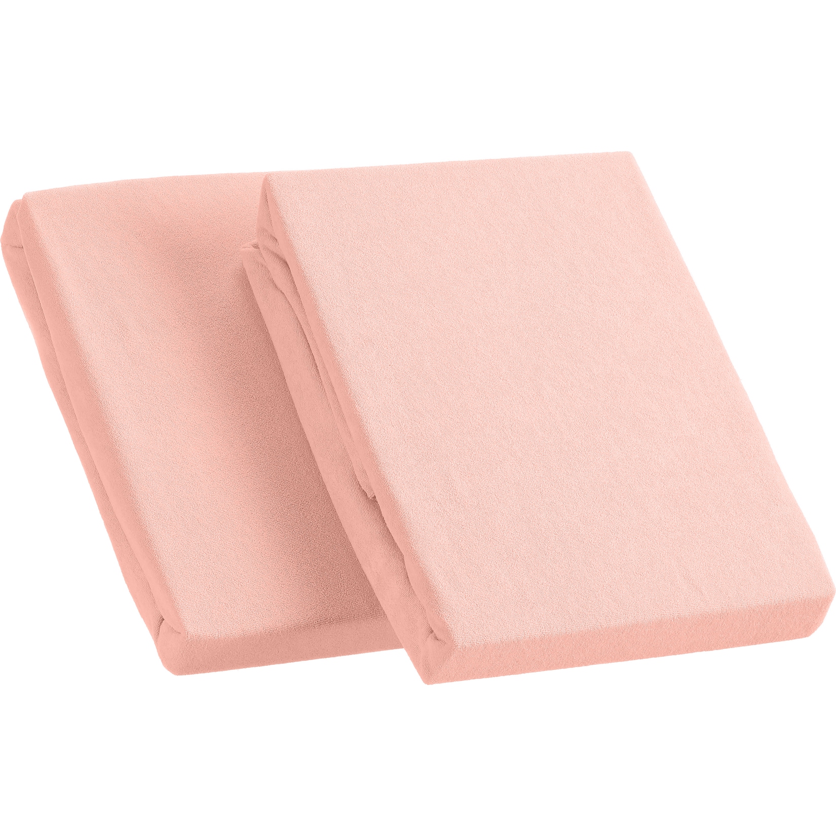 Kinzler Frottee Spannbetttuch im Doppelpack, rosa ca. 90 &ndash; 100 x 200 cm 