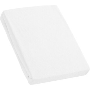 Kinzler Frottee Spannbetttuch, weiß ca. 140 – 160 x 200 cm + 25 cm 