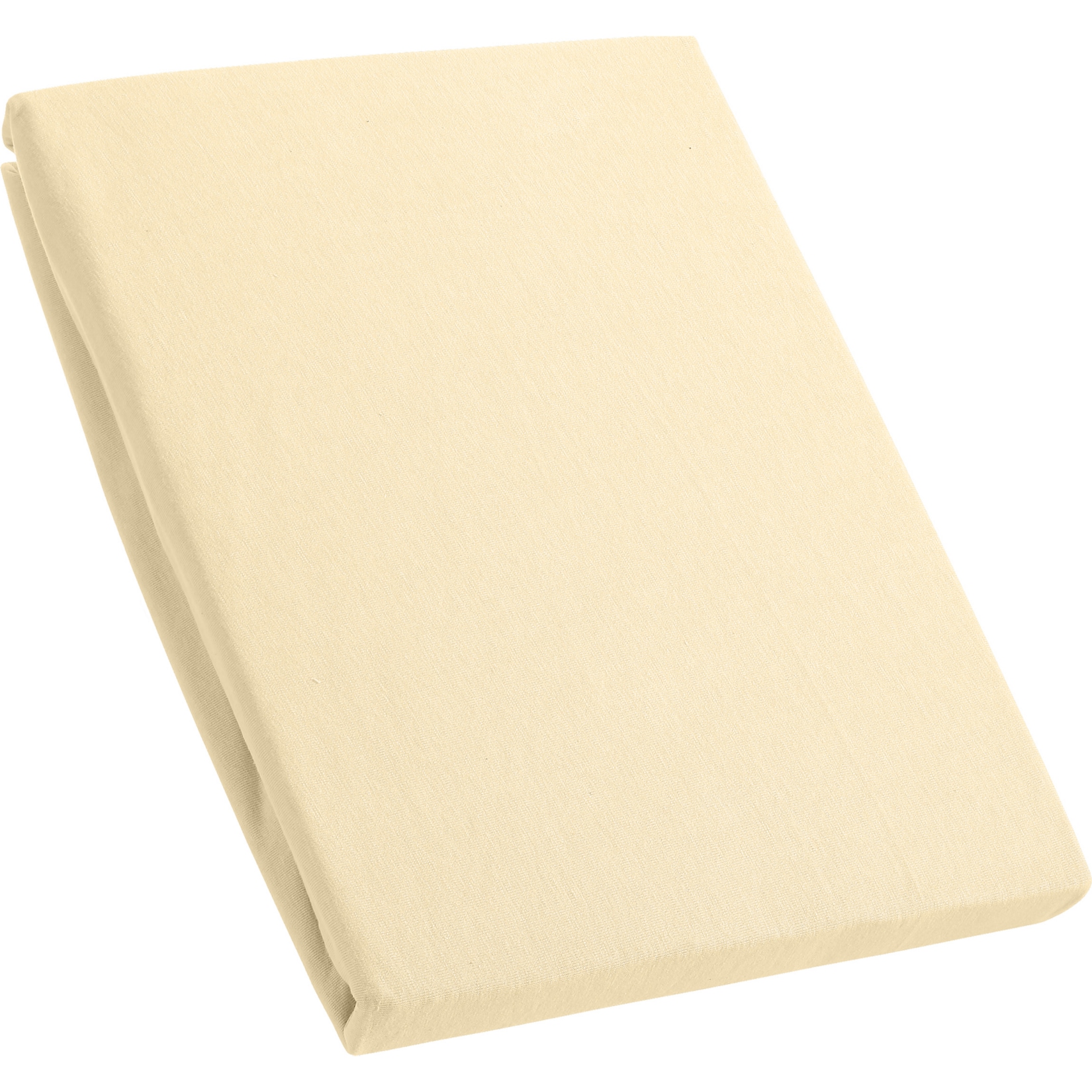 Kinzler Baumwoll-Jersey Spanner, creme ca. 180 &ndash; 200 x 200 + 30 cm 