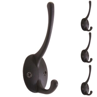 4er-Set Garderobenhaken MCW-C75, Haken Wandhaken Kleiderhaken Set 