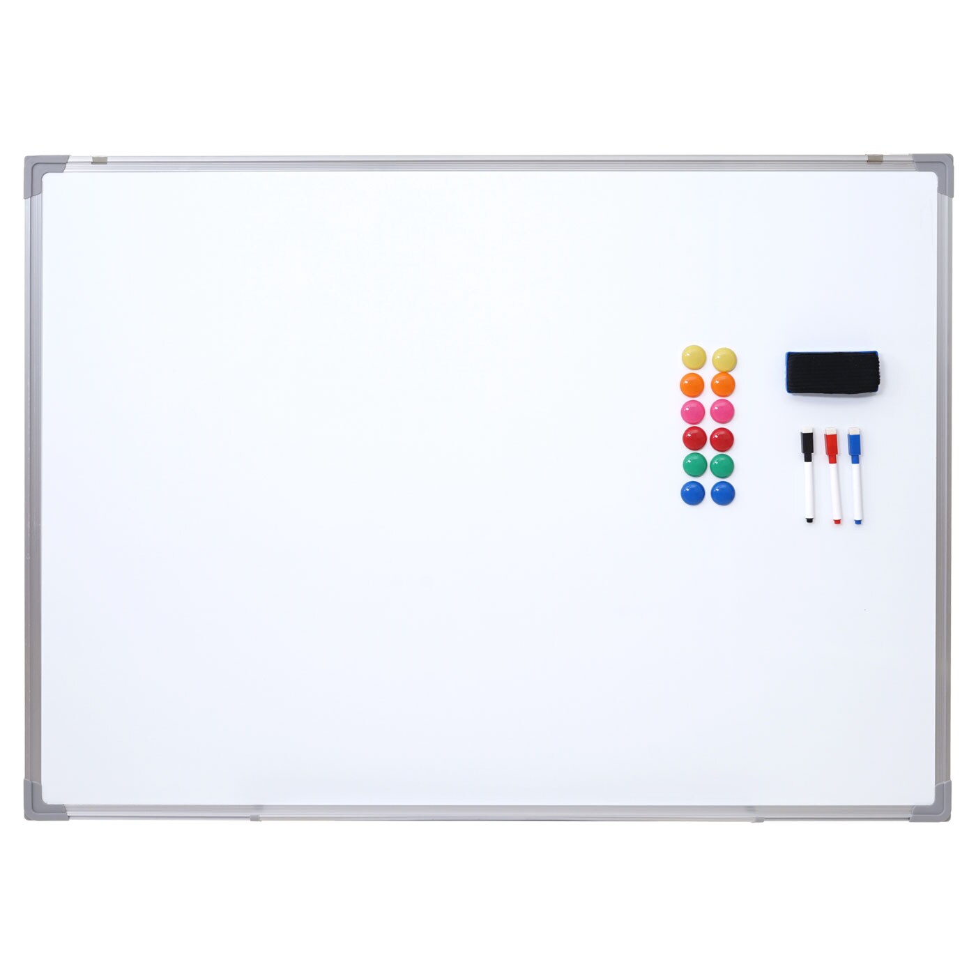 Whiteboard MCW-C84, Magnettafel Memoboard Pinnwand, inkl. Zubeh&ouml;r ~ 110x80cm 
