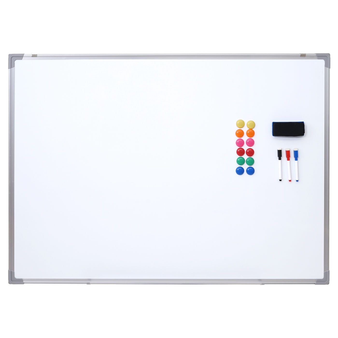 Whiteboard MCW-C84, Magnettafel Memoboard Pinnwand, inkl. Zubehör ~ 110x80cm