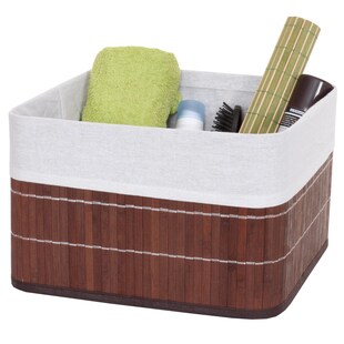 Aufbewahrungskorb MCW-C21, Korb Aufbewahrungsbox Ordnungsbox Sortierbox Regalkorb, Bambus ~ braun 