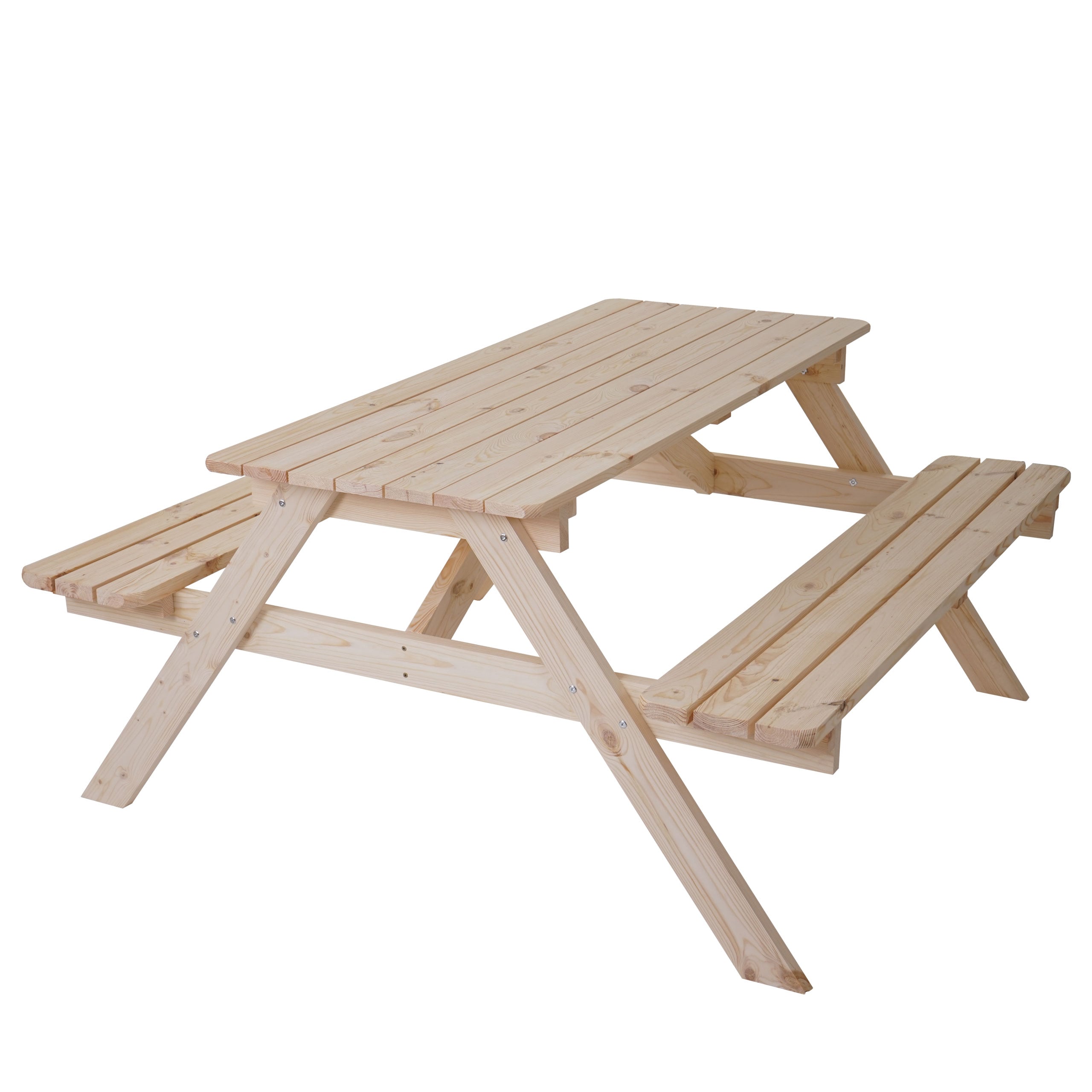 Biergarten-Garnitur Bergamo, Picknick-Set, Holz Gastronomie-Qualit&auml;t massiv 148x150cm 