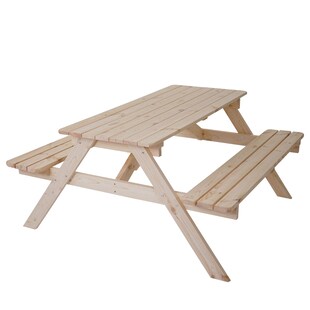 Biergarten-Garnitur Bergamo, Picknick-Set, Holz Gastronomie-Qualität massiv 148x150cm 