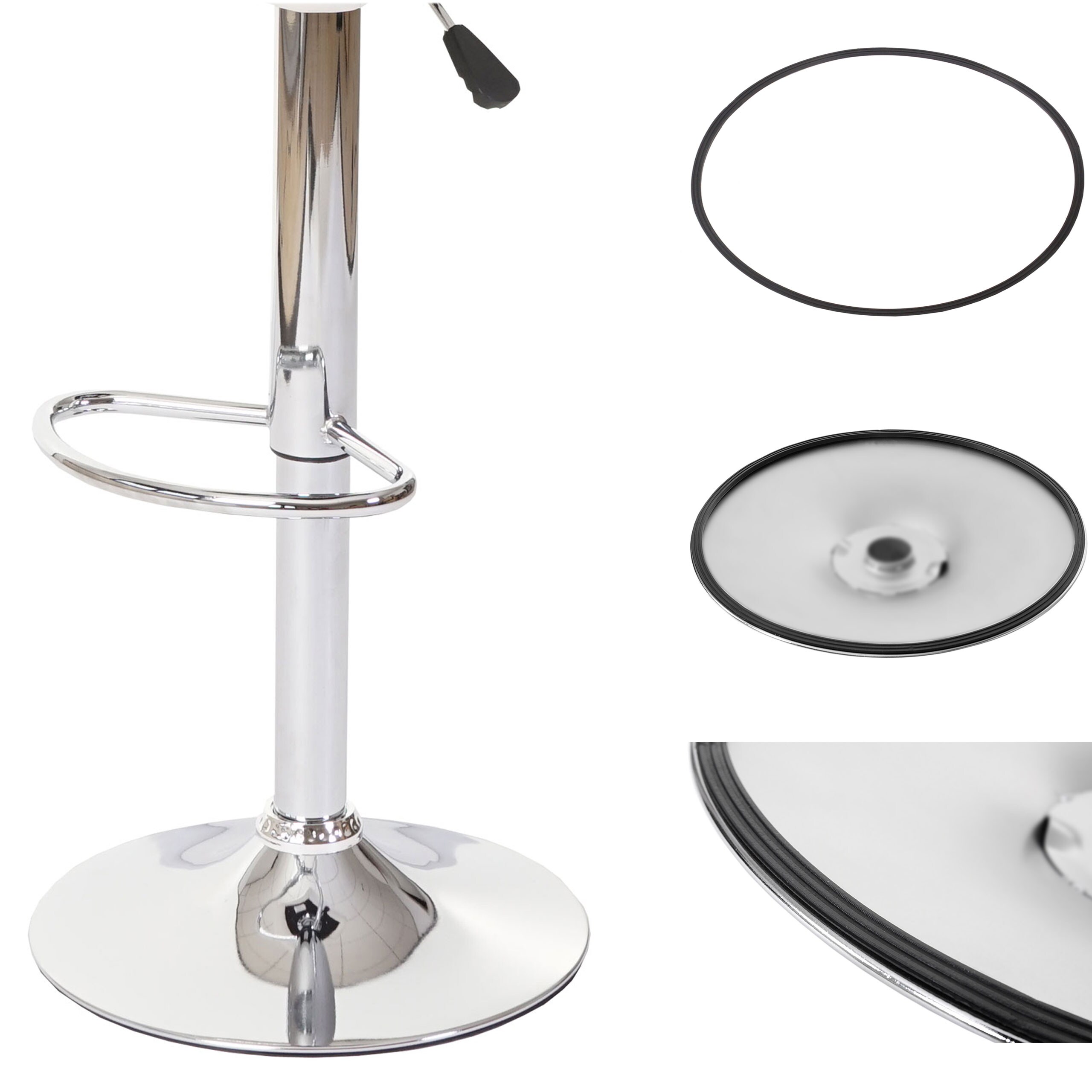 Bodenring aus PE, Kratzschutz Bodenschutz f&uuml;r Bodenteller Barhocker ~ &Oslash; 38,5cm 