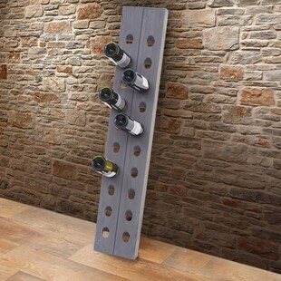 Deko-Weinregal, Rüttelbrett Flaschenregal für 20 Flaschen, Shabby-Look Vintage ~ grau 