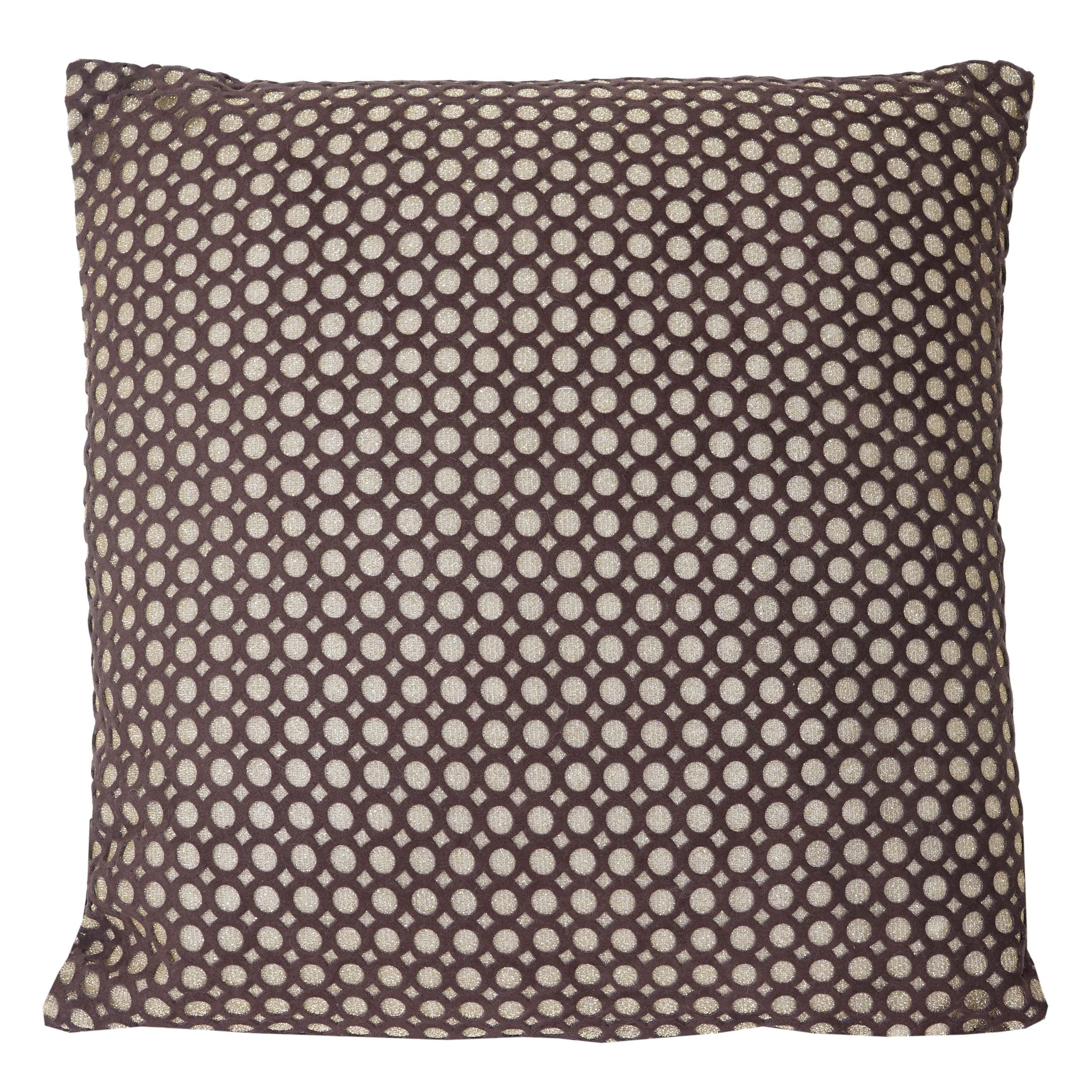 DK Homewares Brokat-Kissenbezüge 40x40 Cm | Dunkelbraun Mit Elefanten-Motiv | 2er-Set Nur Bezüge