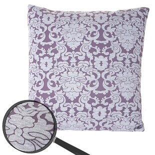 Zierkissen Barock, Sofakissen Deko-Kissen mit Füllung, lila 45x45cm 