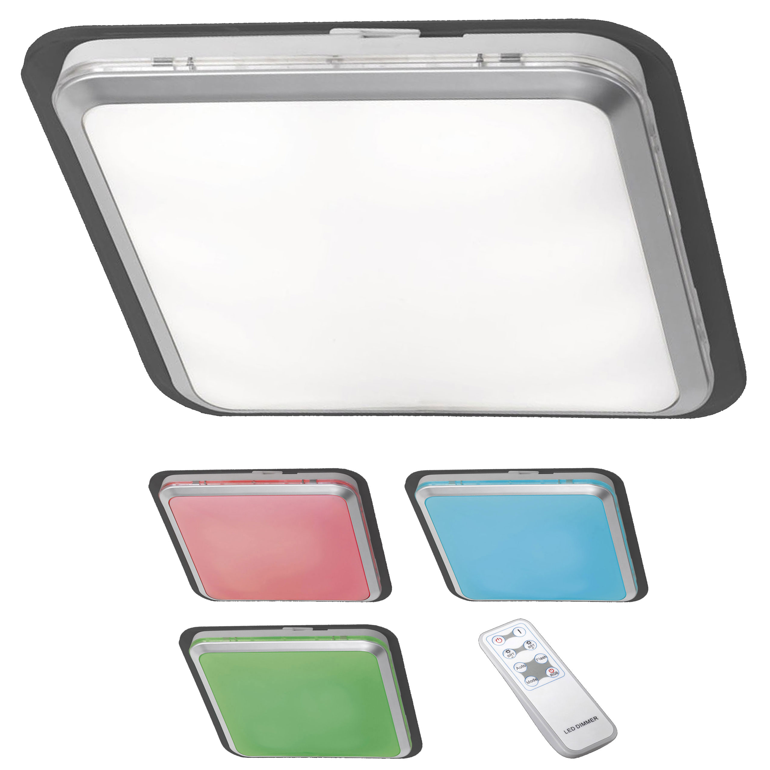 Reality Trio LED-Deckenleuchte RL136, H&auml;ngeleuchte Effektleuchte, Farbwechsel RGB 