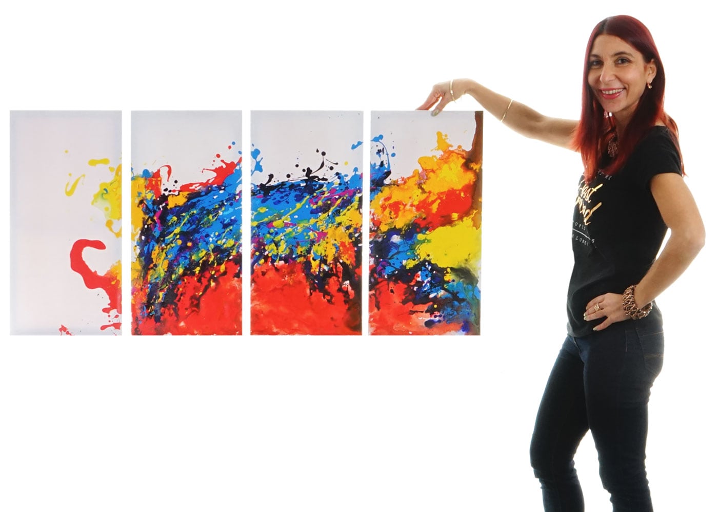 Wandbild Wave, 100% handgemaltes &Ouml;lgem&auml;lde Gem&auml;lde XL, 120x60cm 