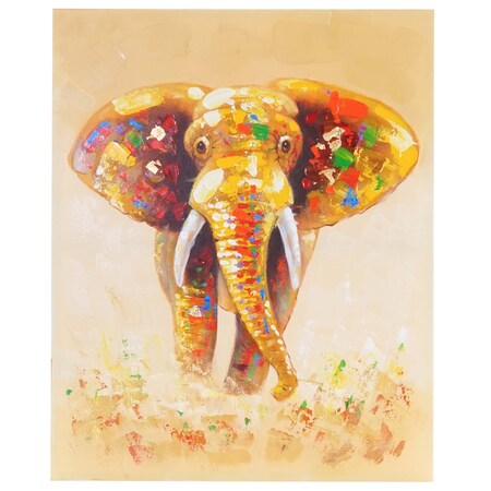 bestellen Wandbild Marktkauf bei 100% 100x80cm online Gemälde XL, Elefant, Ölgemälde handgemaltes