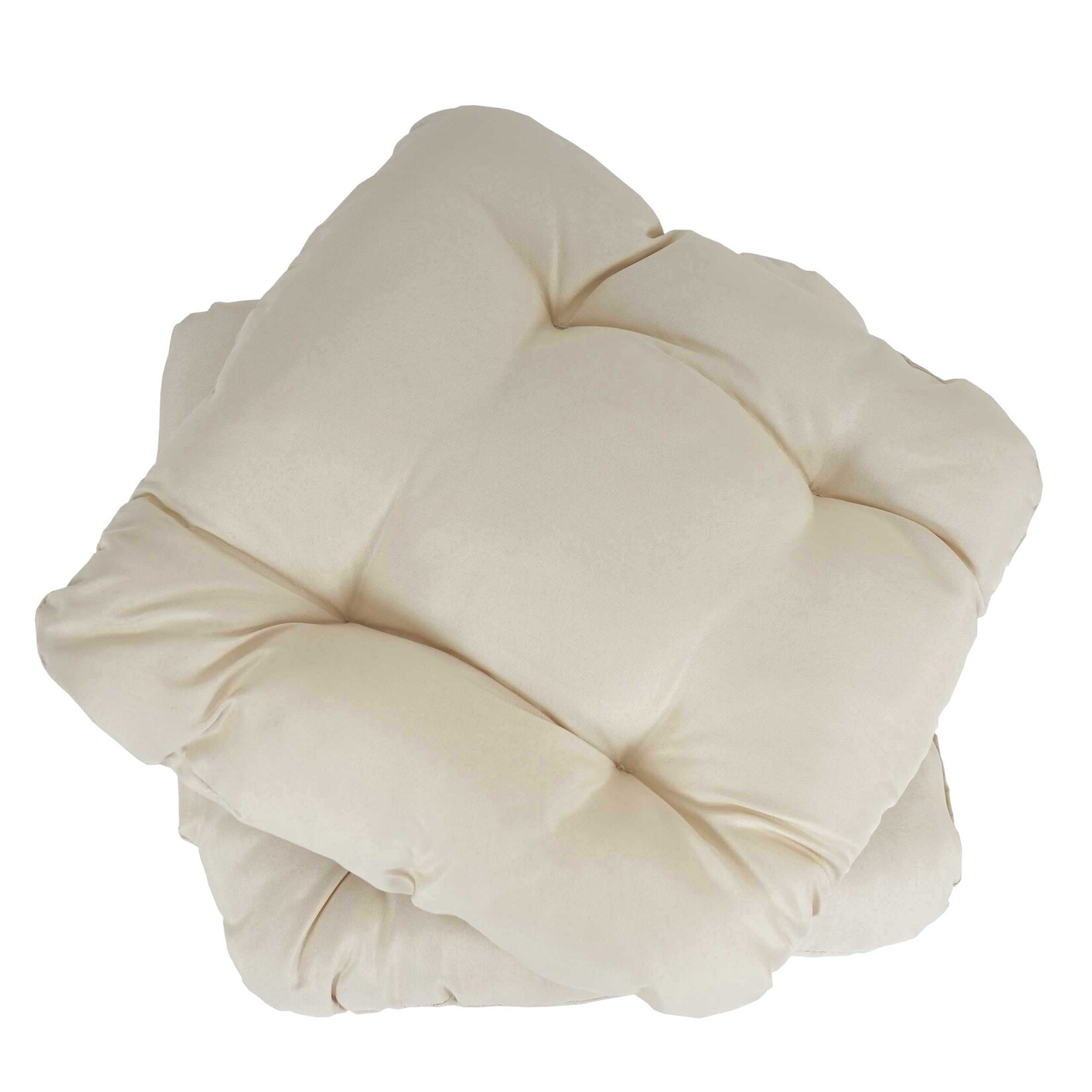 2er-Set Sitzkissen Milano, Stuhlkissen Kissen, 41x38x8cm ~creme