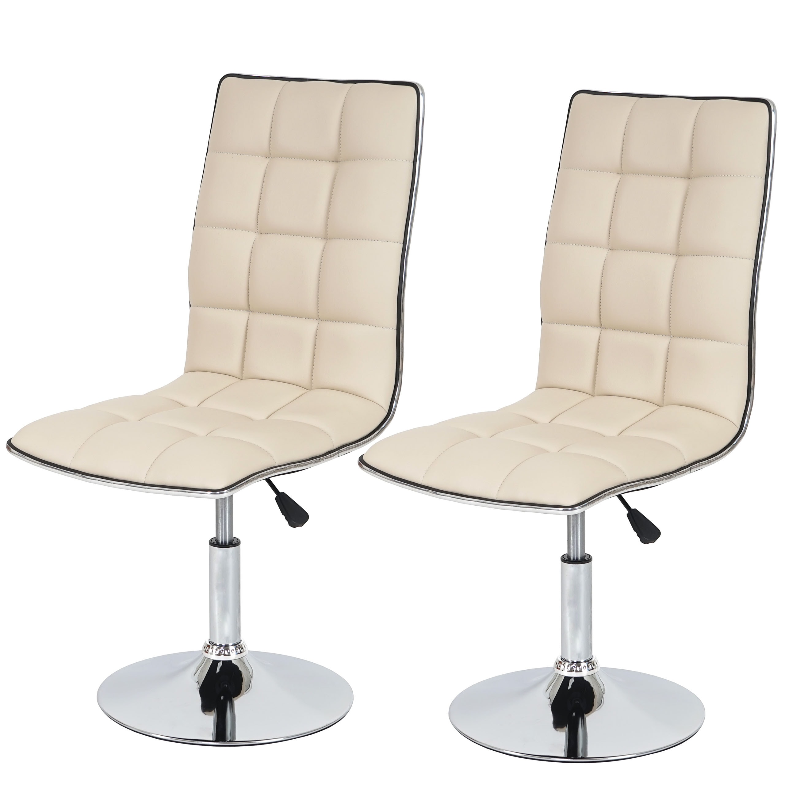 2er-Set Esszimmerstuhl MCW-C41, Stuhl K&uuml;chenstuhl, Kunstleder MVG-zertifiziert ~ creme 