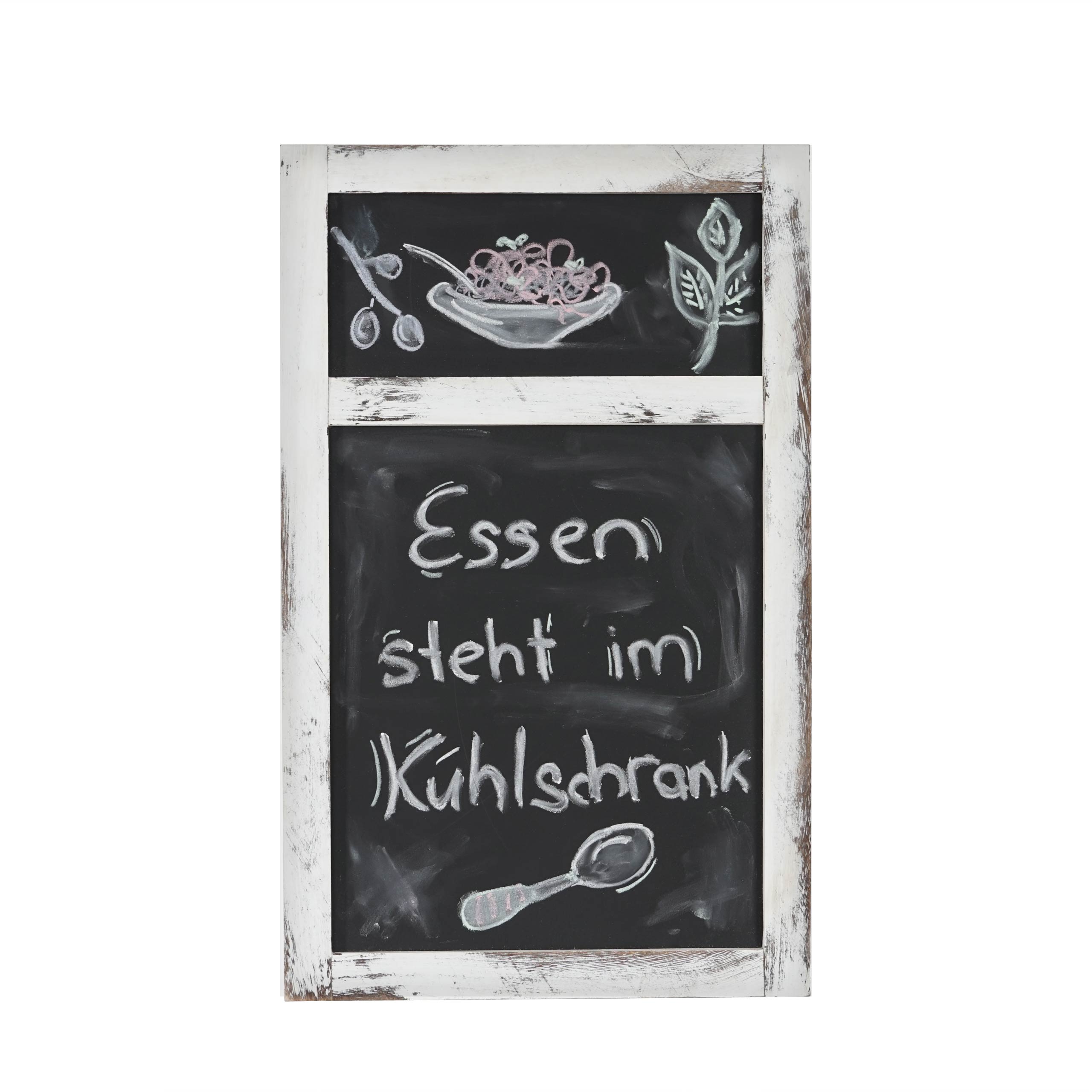 Werbetafel MCW-C51, Wandtafel Kreidetafel, 55x34x2cm, Holz Shabby-Look Vintage ~ wei&szlig; 