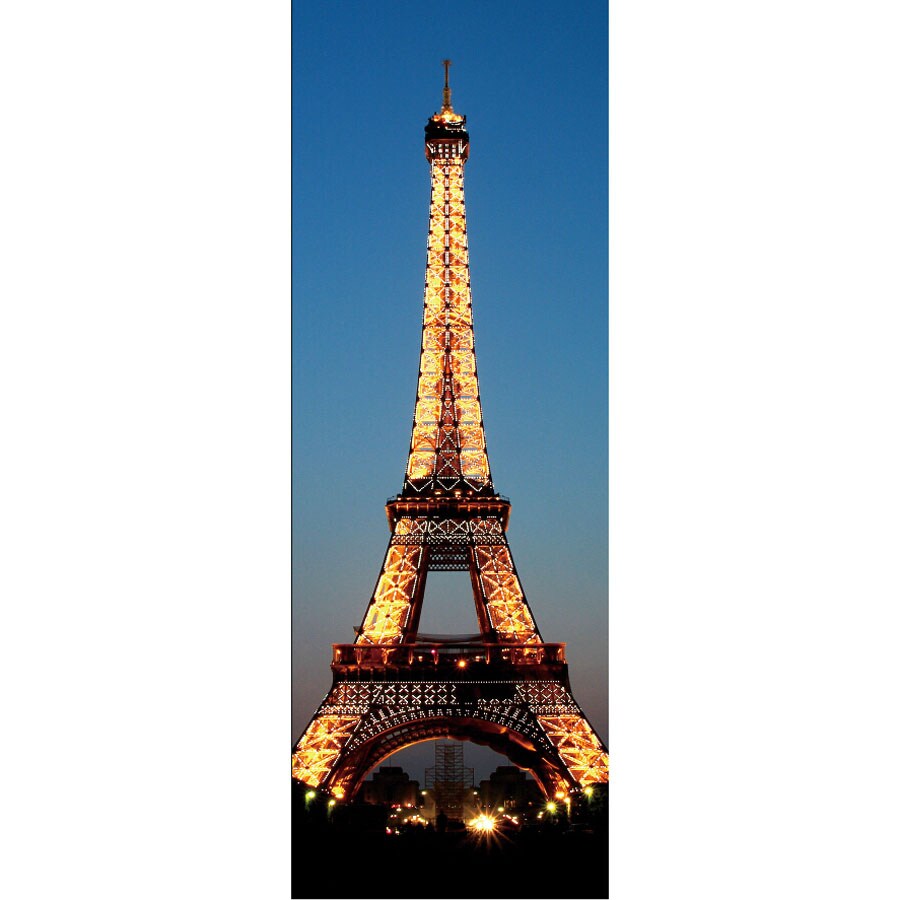 LED-Bild, Leinwandbild Wandbild Leuchtbild, Timer MVG-zertifiziert ~ 100x35cm Eiffelturm 