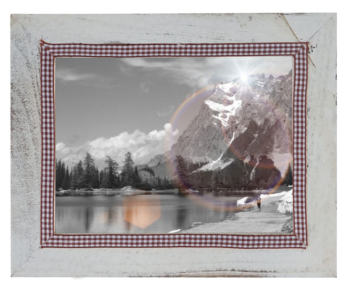 Bilderrahmen H247, Fotorahmen Wand-Rahmen, 19x24cm Shabby-Look Landhaus ~ wei&szlig; 