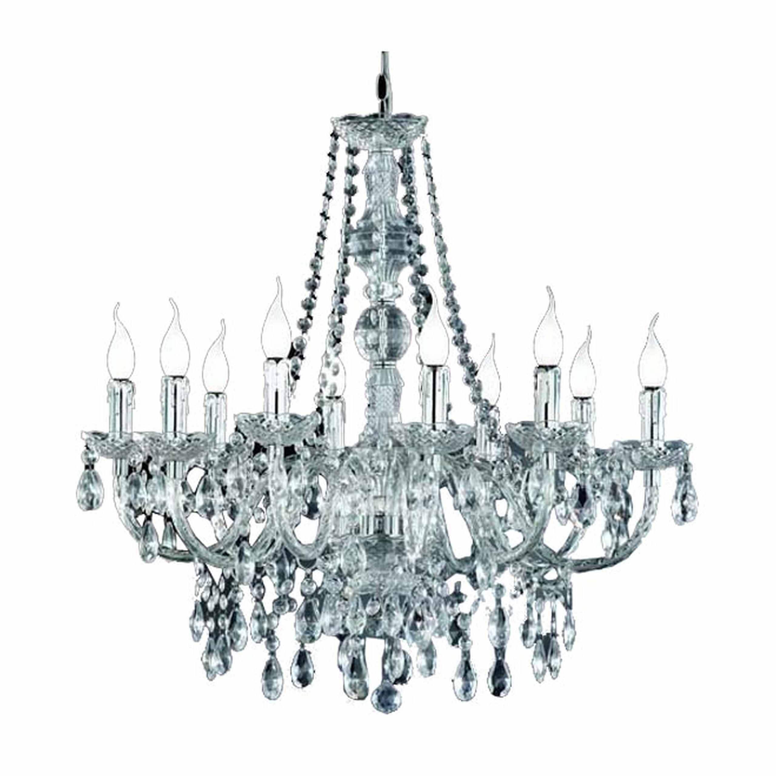 Reality Sassari Kronleuchter, 10-flammig ~ klar 