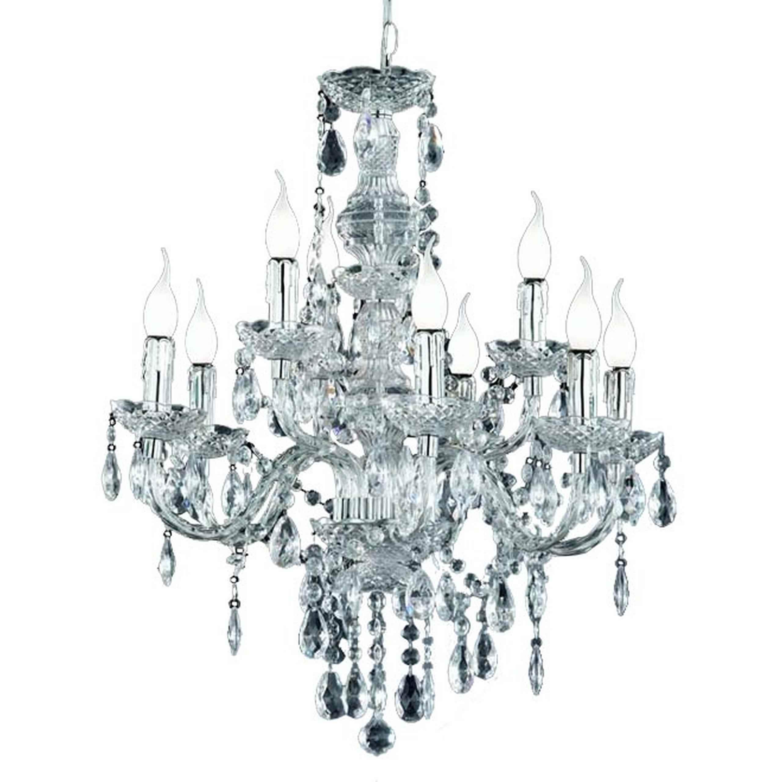 Reality Bozen Kronleuchter, 9-flammig ~ klar 