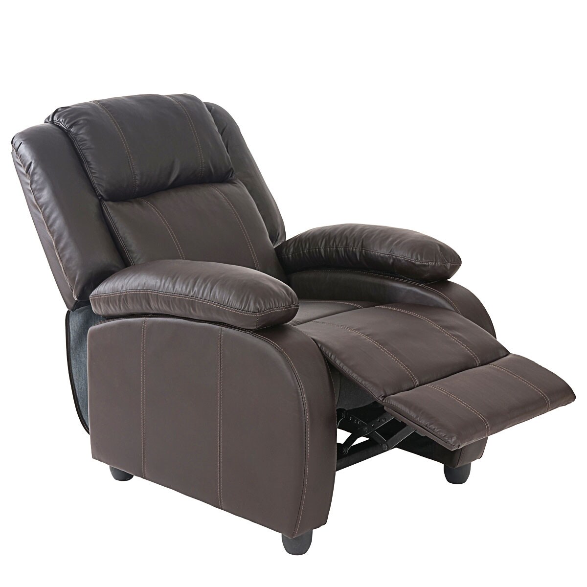 Fernsehsessel Relaxsessel Liege Sessel Glasgow, Kunstleder coffee 