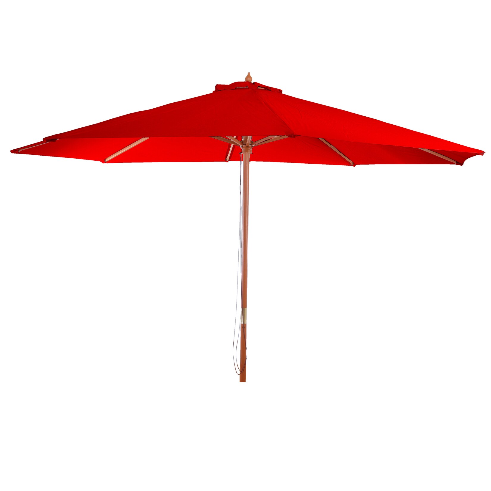 Sonnenschirm Lissabon, Gartenschirm Marktschirm, Ø 3,5m Polyester/Holz  ~ bordeau