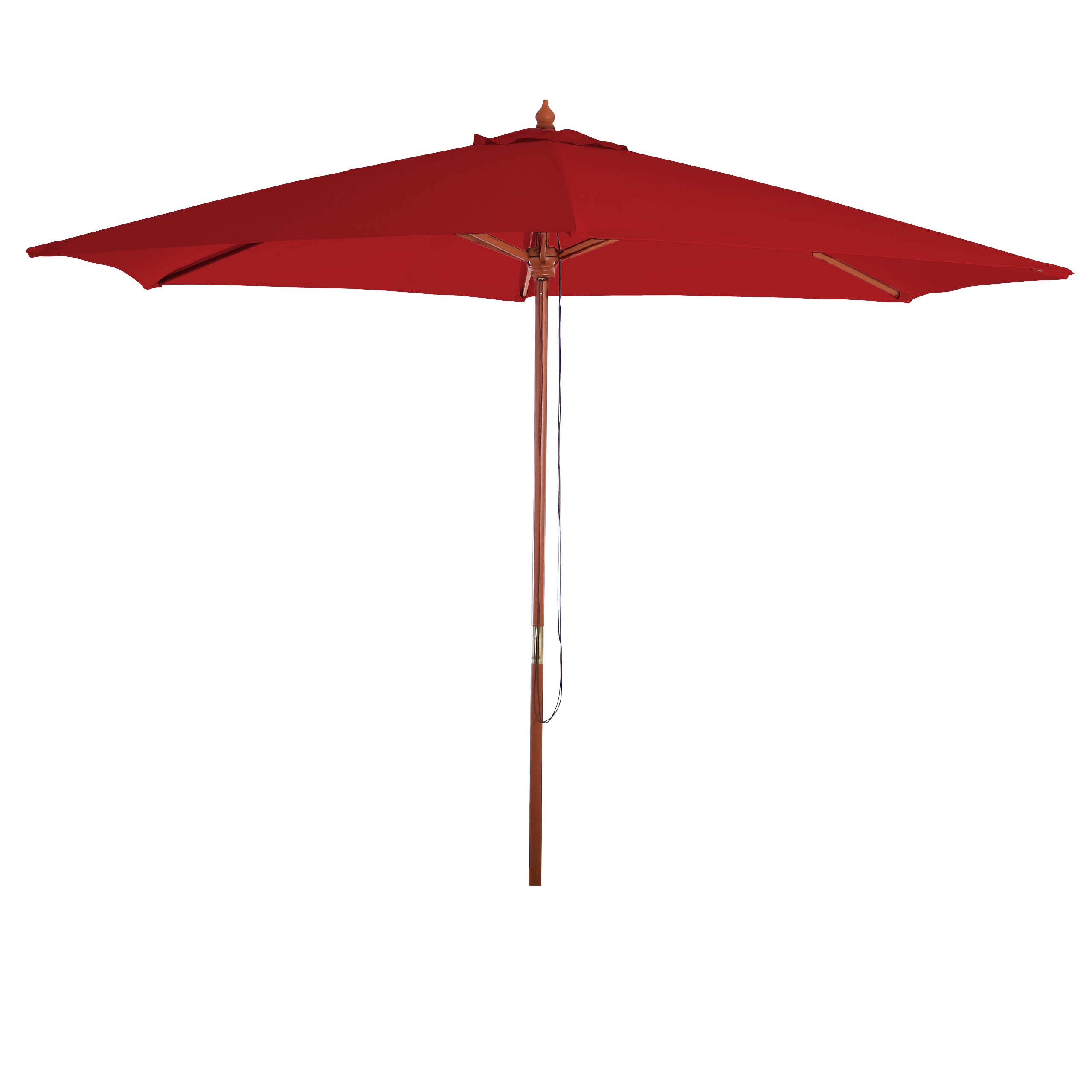 Sonnenschirm Lissabon, Gartenschirm Marktschirm, &Oslash; 3m Polyester/Holz ~ bordeaux 