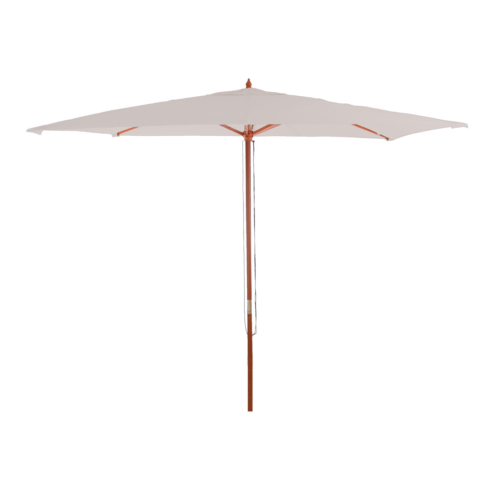Sonnenschirm Lissabon, Gartenschirm Marktschirm, Ø 3m Polyester/Holz ~ creme