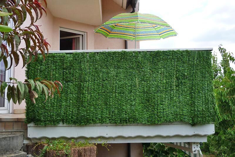 Balkonsichtschutz, Sichtschutz Windschutz Verkleidung für Balkon Terrasse Zaun ~ 500x100cm Tanne hell