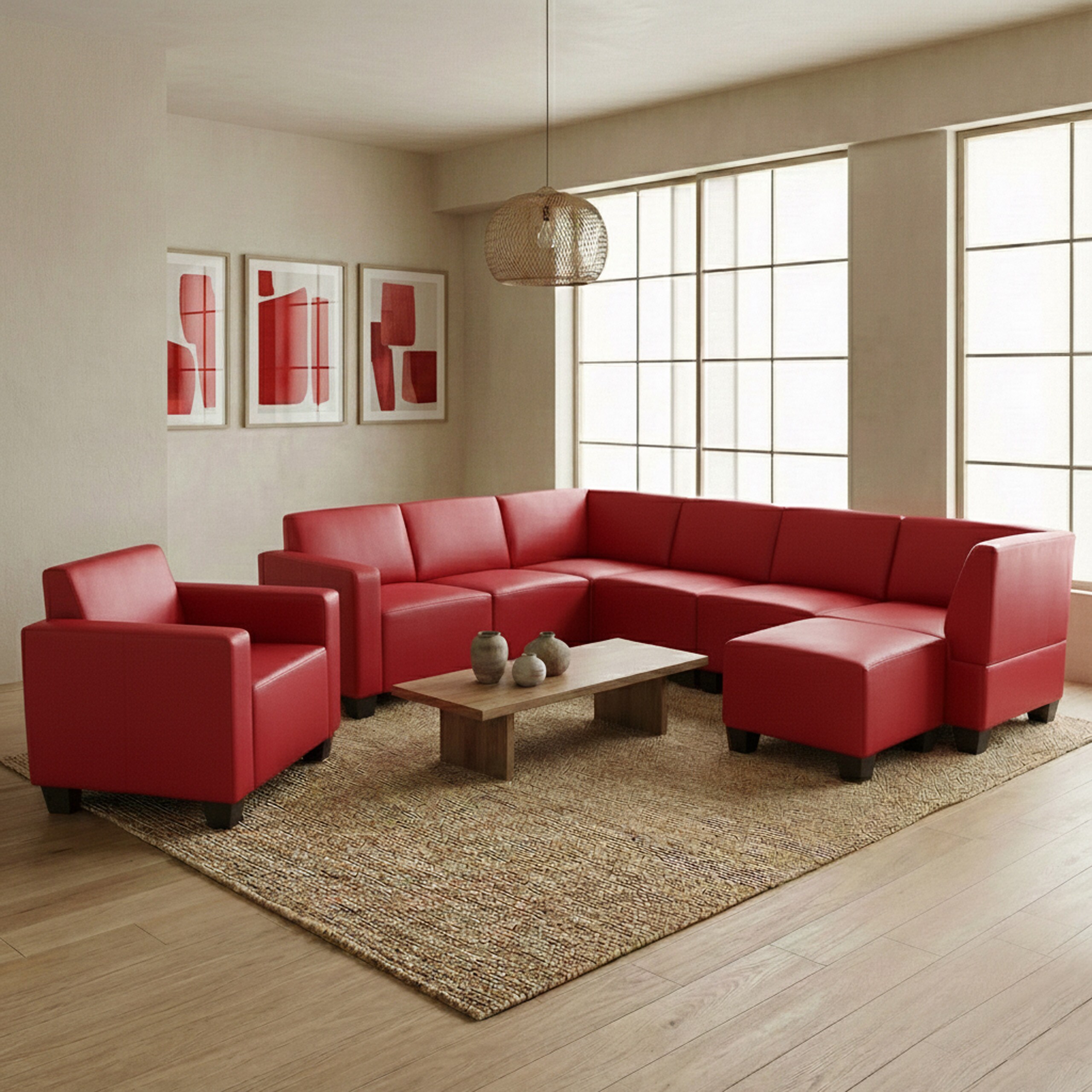 Couch-Garnitur Moncalieri 6-1-1 ~ rot 