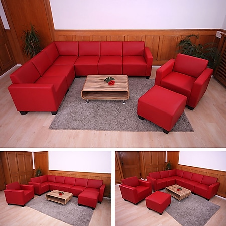 Couch-Garnitur Moncalieri 6-2 ~ rot 
