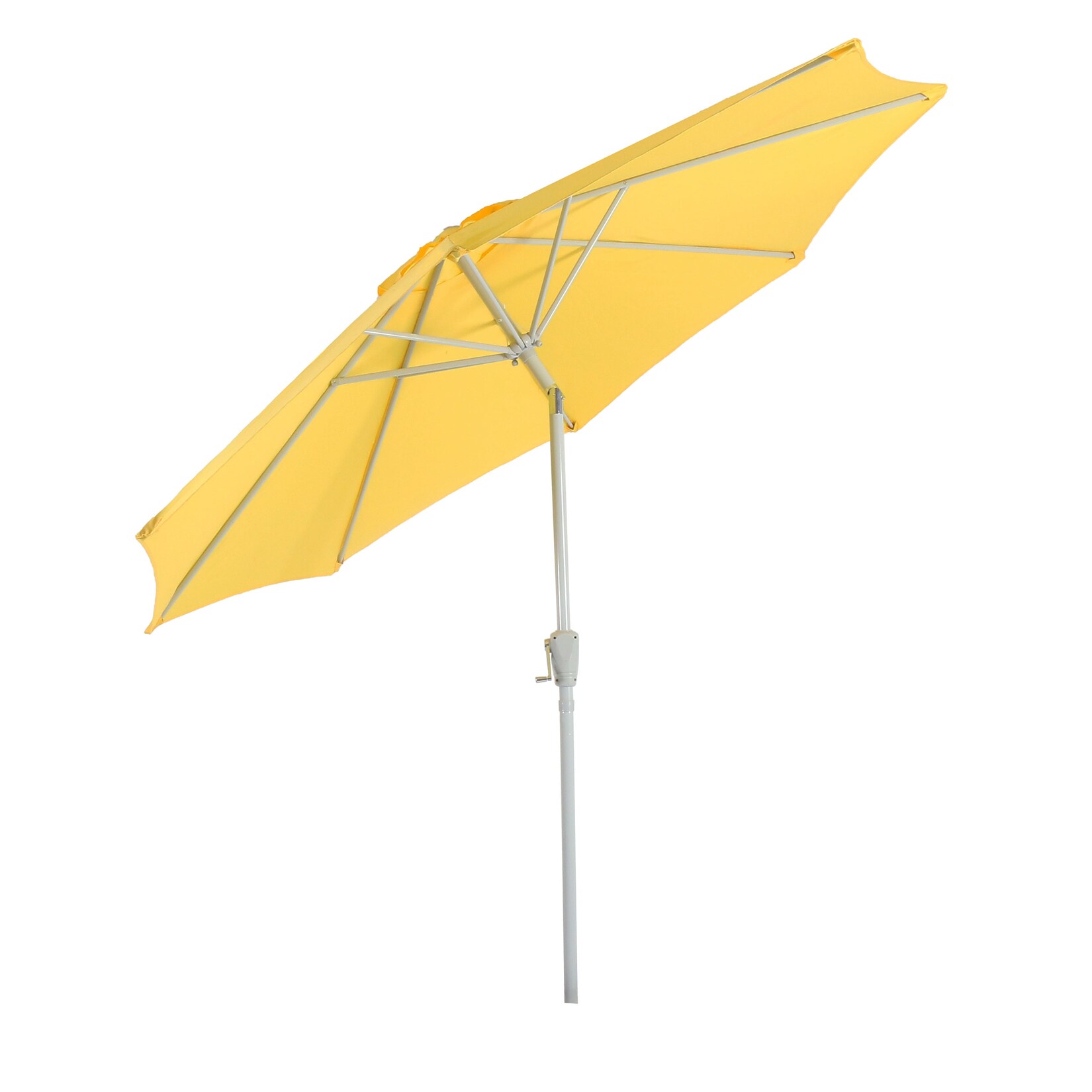 Sonnenschirm Asti, Gartenschirm, Ø 2,7m neigbar Polyester/Alu  ~ gelb