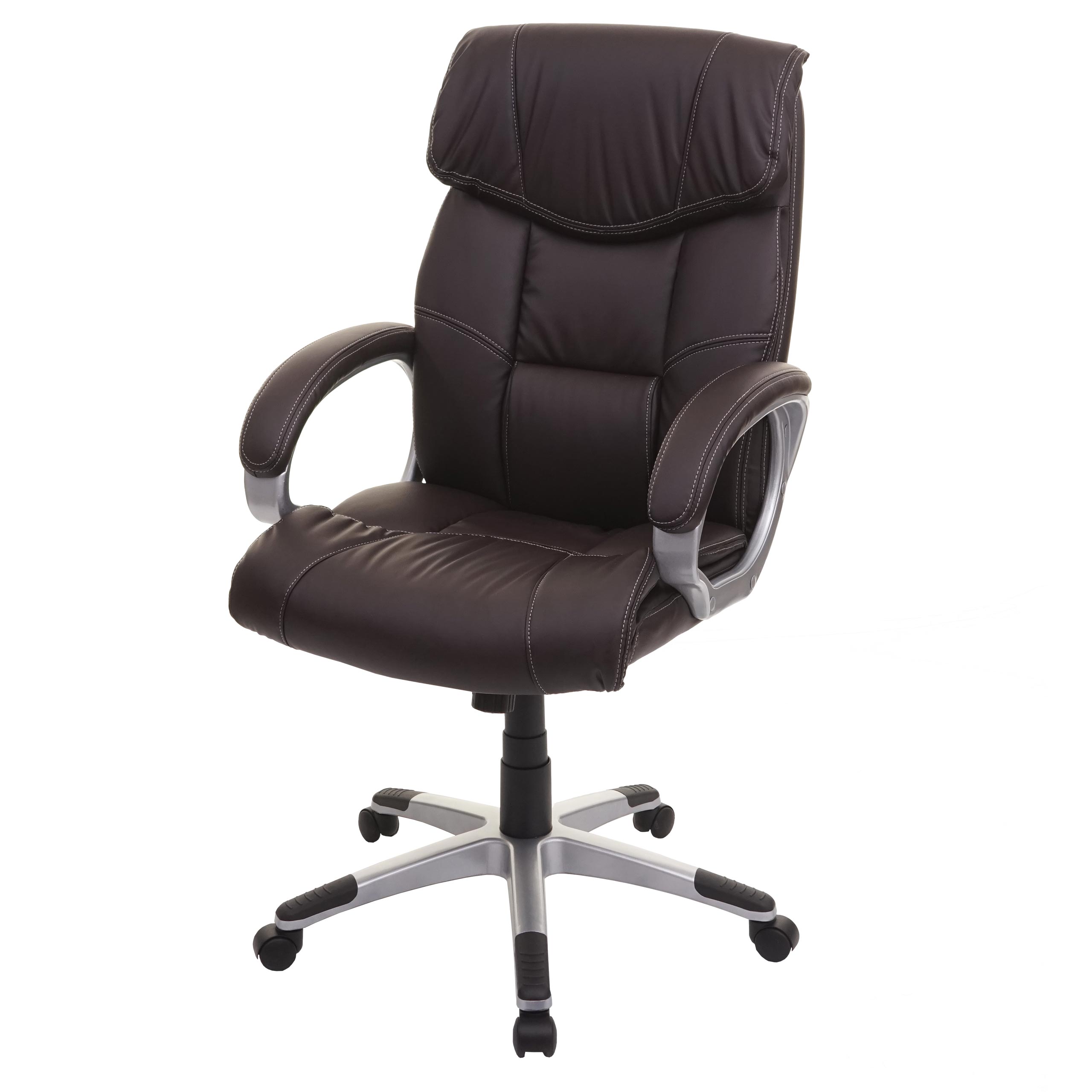 B&uuml;rostuhl MCW-A71, Chefsessel Drehstuhl, Kunstleder ~ coffee-braun 