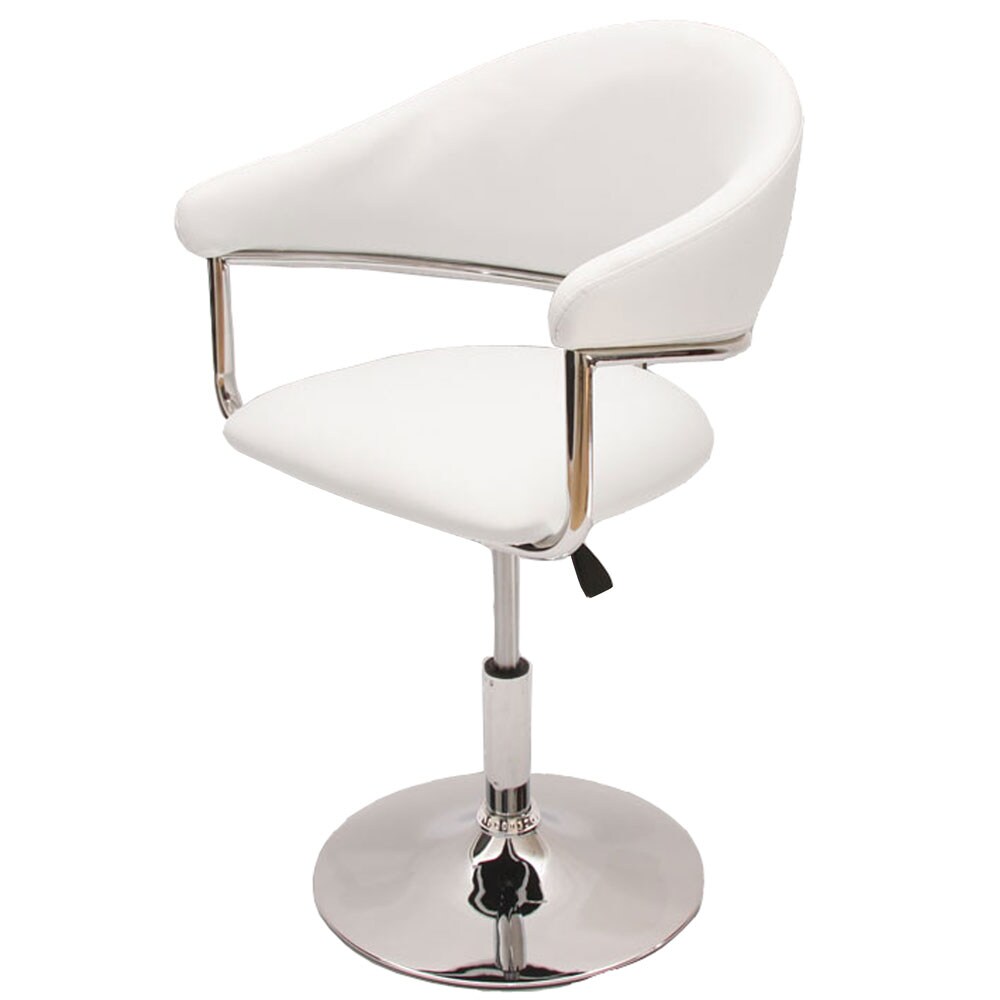 Esszimmerstuhl Civitavecchia, Drehstuhl Stuhl, Kunstleder ~ wei&szlig; 